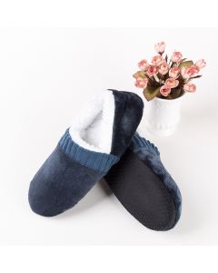 Super Soft Warm Cozy Fuzzy Soft Touch Slippers Thermal Socks for Home Spa Hotel - Navy