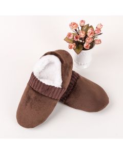 Super Soft Warm Cozy Fuzzy Soft Touch Slippers Thermal Socks for Home Spa Hotel - Coffee