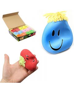 1pcs Super Stretchy Moody Face Smiley Face Stress Ball Random color