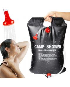 Portable Shower Camping 5 Gallon/20L Outdoor Shower Bag Black Colour Absorb Solar