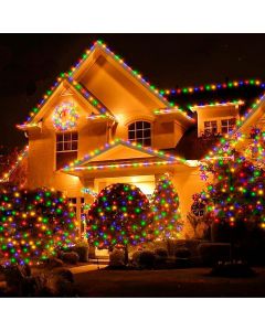 12M 100 LEDs Solar Fairy Lights Waterproof String Light Copper Wire for Outdoor Garden Decor - Colorful Light