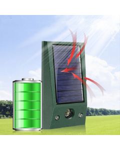 Solar Ultrasonic Fox Pest Scarer Cat Dog Repeller for Garden