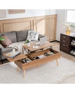 Split Top Coffee Table with Pneumatic Rods
