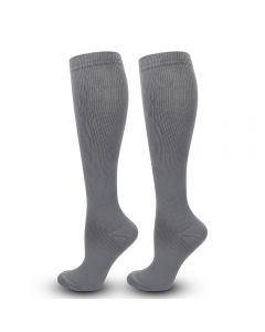 Unisex Anti-Fatigue Sport Compression Socks Varicose Vein Stocking One Pair - Grey S/M