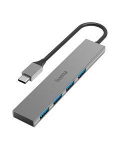 Hama External 4-Port USB-A Hub - USB-C Male