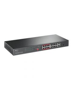 TP-LINK TL-SL1218P 16-Port 10/100Mbps + 2-Port GB Unmanaged Rackmount PoE+ Switch