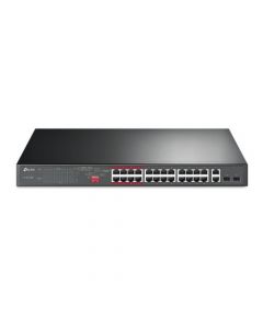 TP-LINK TL-SL1226P 24-Port 10/100Mbps + 2-Port GB Unmanaged PoE+ Switch