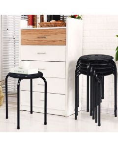 Set of 6 Stackable Portable Breakfast Dining Chairs for Home Kitchen Office