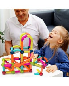 88 Pieces Stacking Balls and Rods Set for Kids Over 3