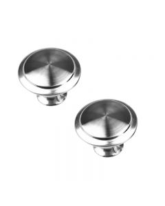 2pcs Stainless Steel Door Knobs for Cabinet Handles Cupboard Drawer Kitchen - Silver