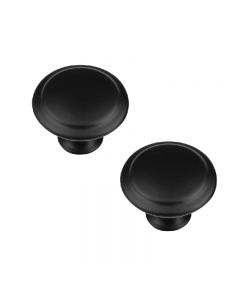 2pcs Stainless Steel Door Knobs for Cabinet Handles Cupboard Drawer Kitchen - Black