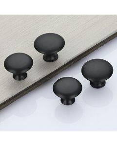 2 pcs Stainless Steel Large Door Knobs for Cabinet Handles Cupboard Drawer - Black