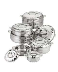 Stainless Steel Curry Rice HOT POT Jumbo Set Quality Kitchenware 6 Piece Pot Set
