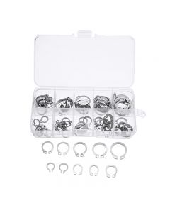 100Pcs 304 Stainless Steel External Circlip Retaining Ring Assortment 8-18mm Set