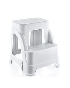 Plastic 2-UP Step Stool Toddlers Stool Slip Resistant 42x 44x(h)44cm - Random Colour
