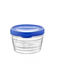 3pcs Round Storage Box Sets 0.3L with Lids - Random Colours
