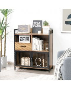 Industrial Freestanding Storage Cabinet with 2 Door Cabinets