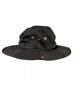 Boonie Sun Hat Bucket Cargo Safari Bush Summer Fishing Hat for Men and Women - Black