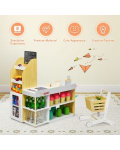 Supermarket Play Set with Shopping Cart for Toddlers