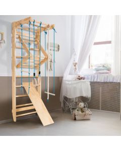 Swedish Ladder Set Wooden Gymnastics Wall Gym with Climbing Frame