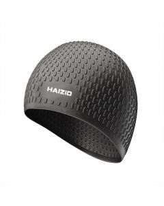 Silicone Swimming Pool Cap for Men and Women - Black