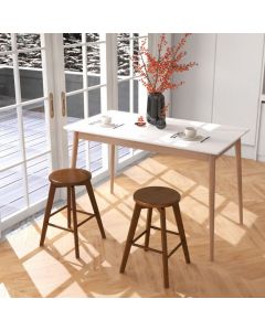 360° Swivel Counter Height Bar Chairs with Rubber Wood Frame