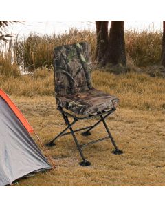 360° Swivel Folding Silent Hunting Chair with Padded Seat and Backrest