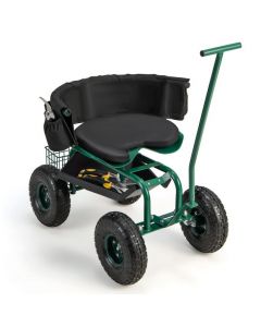 Rolling Height Adjustable 360° Swivel Garden Cart Workseat