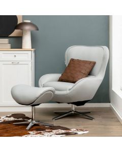 360° Swivel Lounge Chair and Ottoman Set for Home Office