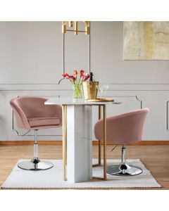 Swivel Velvet Bar Chair with Elastic Sponge for Home