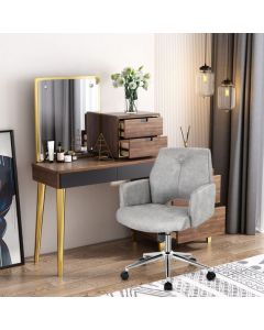 Swiwal Tufted Office Chair Height Adjustable Faux Leather