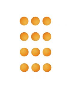 12 Pack Orange Plastic Table Tennis Balls for Indoor Outdoor 3.5cm