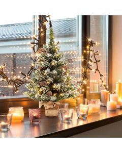 2 Feet Mini Tabletop Artificial Christmas Tree with LED Light