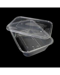 5 Pack 650ml Plastic Food Takeaway Containers with Lids Stackable Airtight Recyclable Dishwasher and Freezer Safe