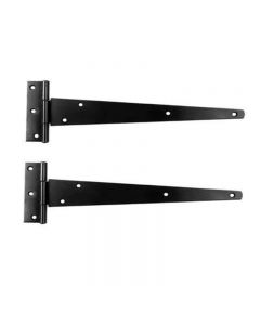 2 Pack Heavy Duty Black Tee Hinges 8 Inch (200 mm) for Gates Wooden Doors and Shed Doors