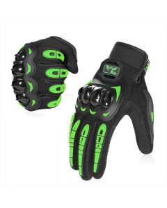 Thermal Motorbike Gloves Carbon Knuckle Protection Motorcycle Gloves for Sport - Green M