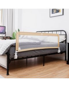 Toddler Safety Bed Rail with Adjustable Height and Durable Mesh Cloth