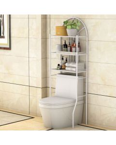 3-Tier Over Toilet Storage Rack with Open Shelves for Bathroom Laundry