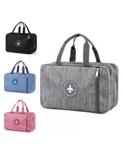 Wet and Dry Toiletry Bag Beauty Box Wash Bag Cosmetic Bag for Travel - Grey
