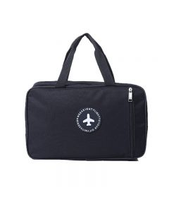 Wet and Dry Toiletry Bag Beauty Box Wash Bag Cosmetic Bag for Travel - Black