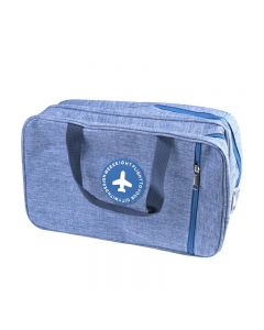 Wet and Dry Toiletry Bag Beauty Box Wash Bag Cosmetic Bag for Travel - Light Blue