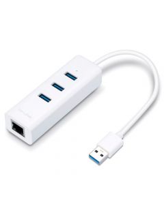 TP-LINK UE330 Portable External 3-Port USB 3.0 Hub & Gigabit Ethernet Adapter