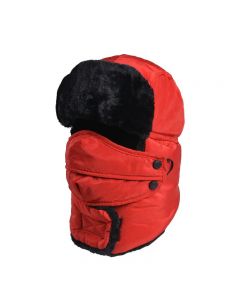 Unisex Winter Trooper Trapper Bomber Hat with Ear Flap Keeping Warm for Skating Skiing Outdoor Activities - Red