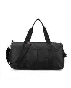 Canvas Duffle Bag Handbag Weekend Luggage Bag for Travel Yoga Holiday Gym - Black