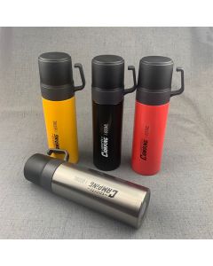 Travel Vacuum Flask Water Bottle for Coffee Built-in Lid Cup Thermal Tea Mug Sport Bottles - Random Colours