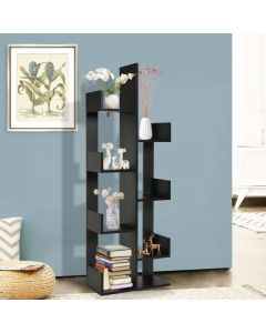 Tree-Shaped Bookshelf with 8 Storage Shelves