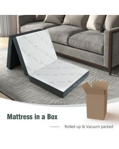 193 x 80 CM Portable Tri-Folding Floor Foam Mattress