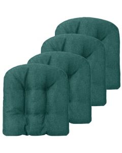Set of 4 Tufted Seat Chair Cushions with Non-Slip Backing