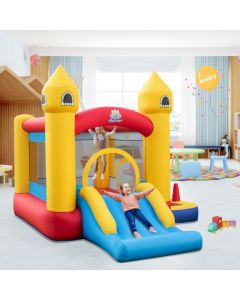 5-in-1 Jumping House with Slide and Ball Pit and Basketball Hoop