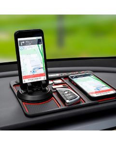 360 Degree Non-Slip Phone Pad Mat for Car Dashboard iPhone GPS Holder Universal - Red